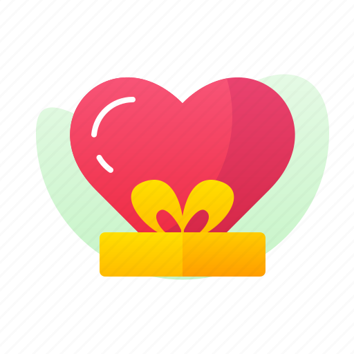 Gift, gradient, heart, pink, red, valentine icon - Download on Iconfinder
