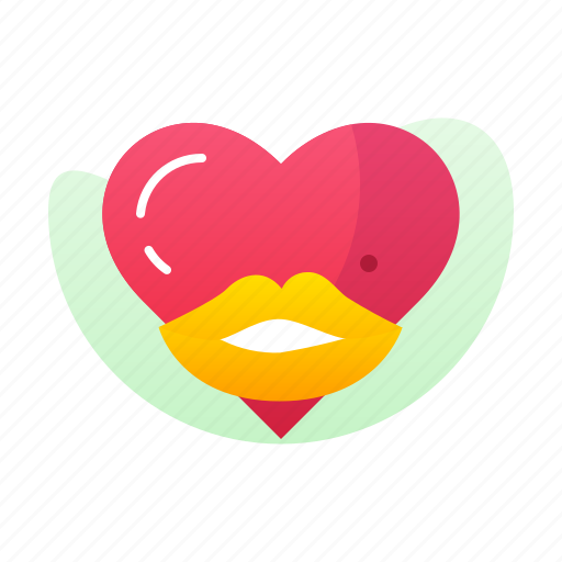 Girl, gradient, heart, lip, pink, red, valentine icon - Download on Iconfinder