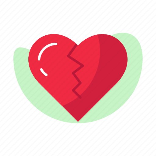 Broken, heart, pink, red, valentine icon - Download on Iconfinder