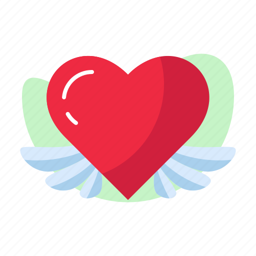 Angel, heart, pink, red, valentine icon - Download on Iconfinder