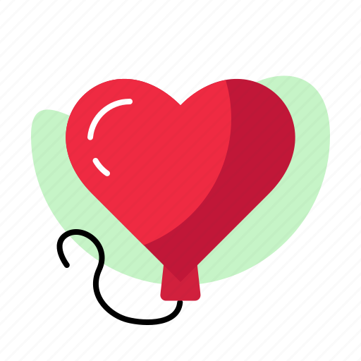 Ballon, heart, pink, red, valentine icon - Download on Iconfinder
