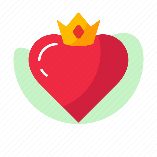 Crown, heart, pink, red, valentine icon - Download on Iconfinder