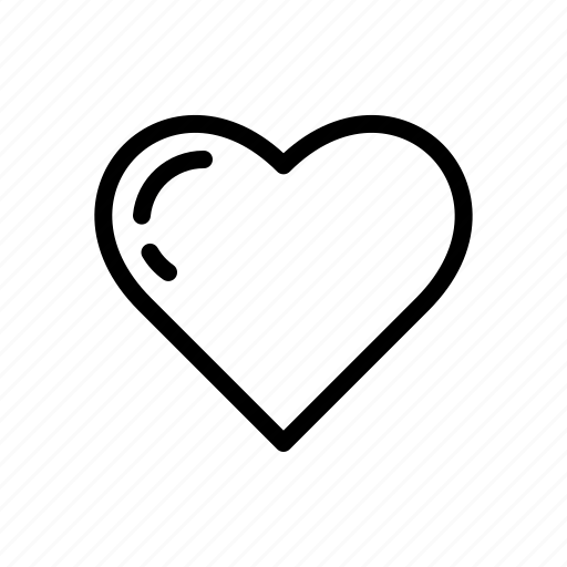 Heart, outline, pink, red, valentine icon - Download on Iconfinder