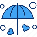 heart, love, umbrella, valentine