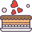 cake, heart, love, valentine 