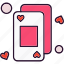 heart, mobile, phone, valentine 