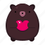 bear, valentine, love, character, avatar, heart, animal 