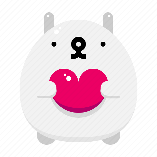 Rabbit, valentine, love, character, avatar, animal, heart icon - Download on Iconfinder