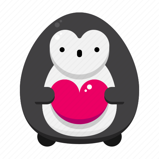 Penguin, valentine, love, character, avatar, animal, heart icon - Download on Iconfinder