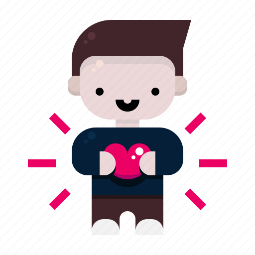 Man, valentine, love, character, avatar, heart, romance icon - Download on Iconfinder