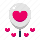 balloon, valentine, love, heart, romance