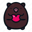 bear, valentine, love, heart, character, avatar, animal