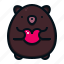 bear, valentine, love, heart, character, avatar, animal 