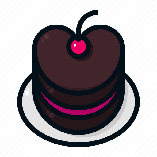 Cake, valentine, love, heart, romantic, food, dessert icon - Download on Iconfinder