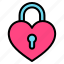love, lock, heart, valentines, security 