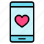 valentine, love, heart, smartphone, message 