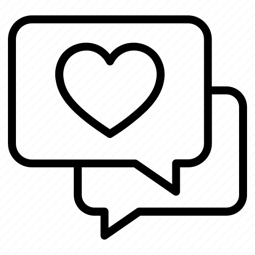 Valentine, love, talk, heart, chat icon - Download on Iconfinder