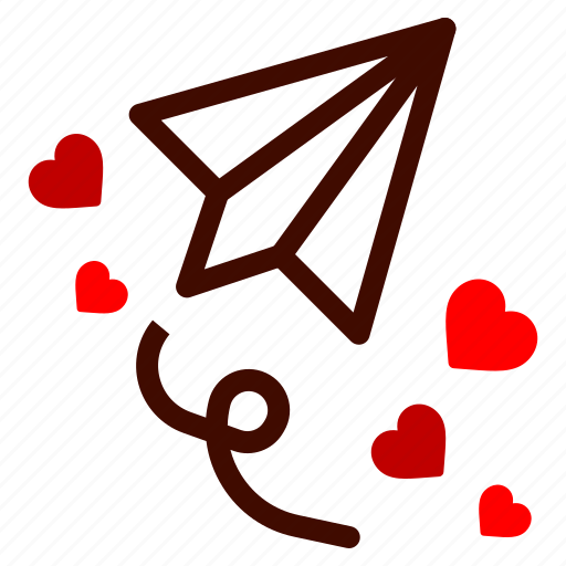 Send, email, paper, plane, heart, love, romance icon - Download on Iconfinder