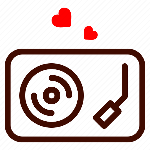 Audio, player, music, heart, love, and, romance icon - Download on Iconfinder