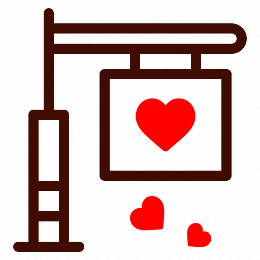 Sign, board, love, heart, and, romance icon - Download on Iconfinder
