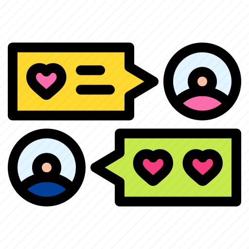 Chat, communication, message, heart, love, and, romance icon - Download on Iconfinder