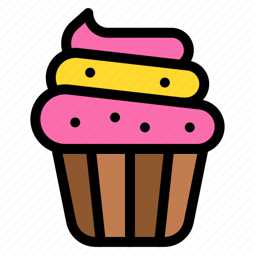 Cupcake, sweet, dessert, heart, love, and, romance icon - Download on Iconfinder