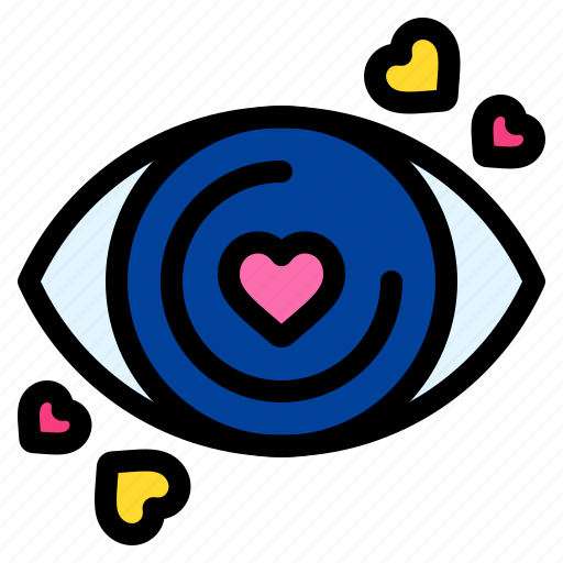 Vision, eye, love, heart, and, romance icon - Download on Iconfinder