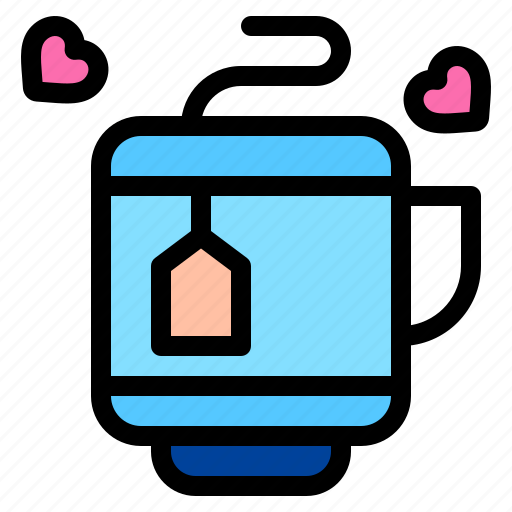 Tea, drink, heart, love, and, romance icon - Download on Iconfinder