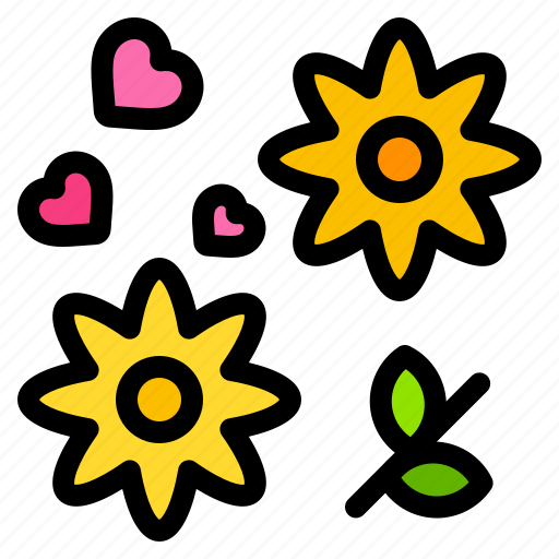 Flowers, heart, love, and, romance icon - Download on Iconfinder