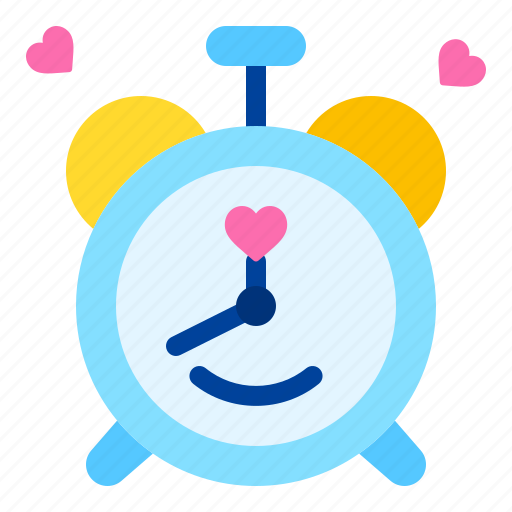 Clock, time, alarm, heart, love, and, romance icon - Download on Iconfinder