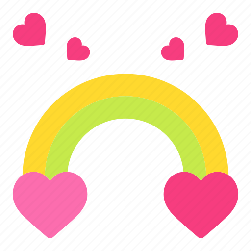 Rainbow, love, nature, heart, and, romance icon - Download on Iconfinder