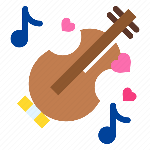 Guitar, music, instrument, heart, love, and, romance icon - Download on Iconfinder