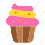 cupcake, sweet, dessert, heart, love, and, romance 