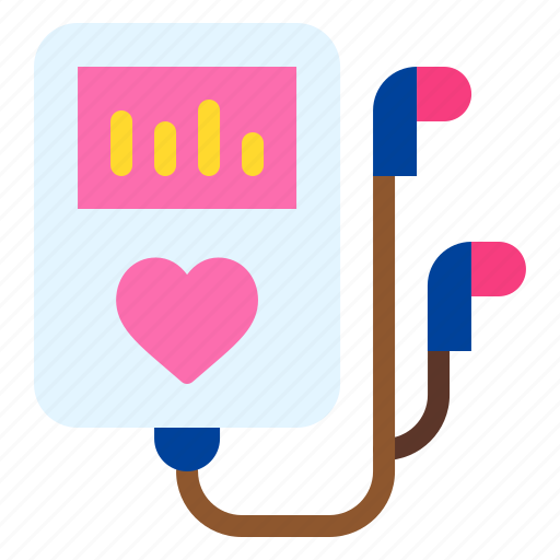 Mp3, player, music, heart, love, and, romance icon - Download on Iconfinder