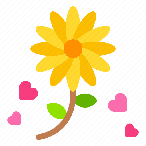 Sun, flower, rose, heart, love, and, romance icon - Download on Iconfinder