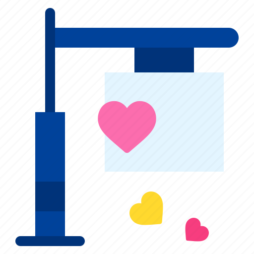 Sign, board, love, heart, and, romance icon - Download on Iconfinder