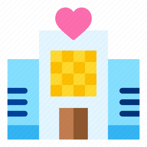 Hotel, dating, heart, love, and, romance icon - Download on Iconfinder