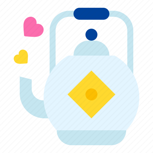 Kettle, tea, heart, love, and, romance icon - Download on Iconfinder