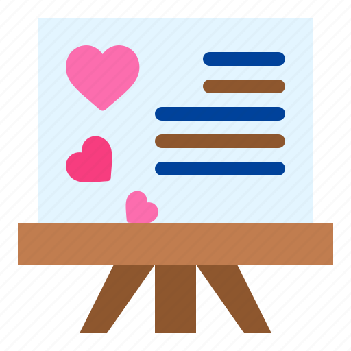 White, board, heart, love, and, romance icon - Download on Iconfinder
