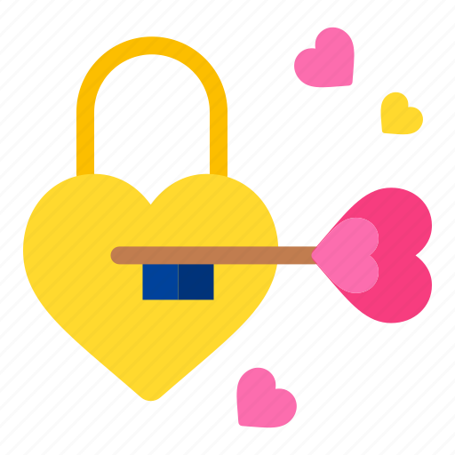Heart, padlock, key, love, and, romance icon - Download on Iconfinder
