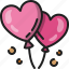 balloon, heart, party, shape, decorate, inflatable 