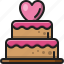 cake, dessert, valentines, sweet, heart, wedding 