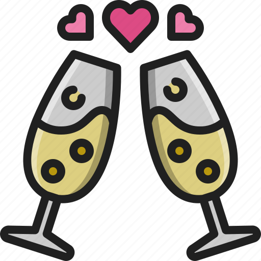 Champagne, alcohol, glass, drink, dinner, wine, dating icon - Download on Iconfinder