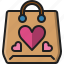 shopping, bag, sale, valentine, commerce, heart, gift 