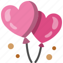 balloon, heart, party, shape, decorate, inflatable