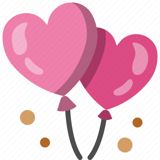 Balloon, heart, party, shape, decorate, inflatable icon - Download on Iconfinder