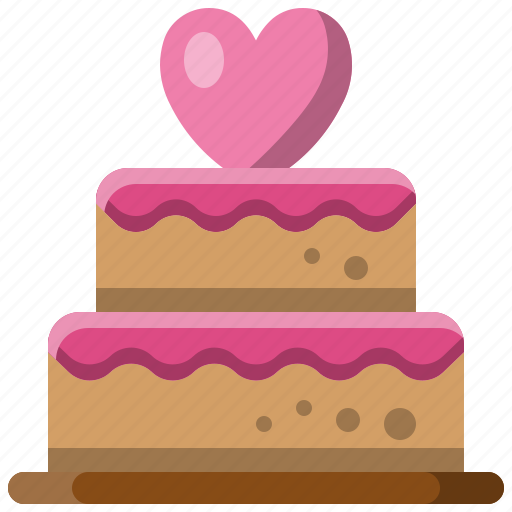 Cake, dessert, valentines, sweet, heart, wedding icon - Download on Iconfinder