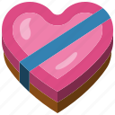 heart, box, gift, present, anniversary, valentines, day