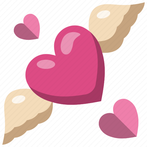 Heart, wings, cupid, fly, love, angle icon - Download on Iconfinder