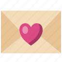 love, letter, envelope, heart, mail, message